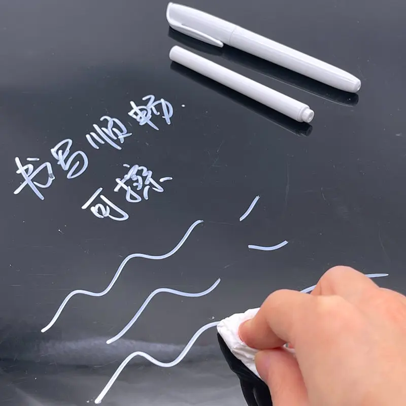 

5PCS Large Whiteboard Pen White Erasable Marker Water-Based Dust-Free Water-Soluble Green Board Blackboard Light Board Acrylic