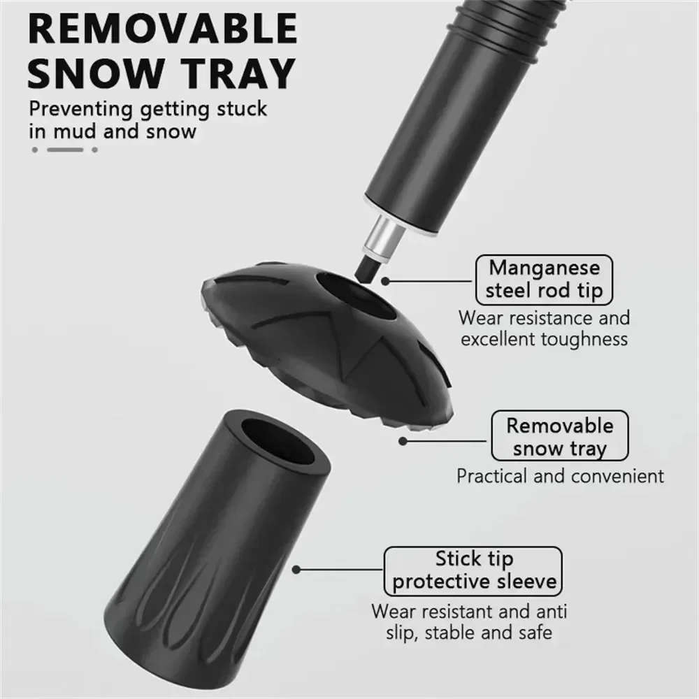 Ultralight Adjustable Outdoor Telescopic Trekking Poles T-Handle Nordic Walking Sticks Non-Slip Adult Hiking Canes for Trekking 5