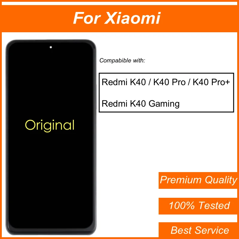 

Original Refurbished AMOLED Screen For Xiaomi Redmi K40 Pro LCD Display Touch Digitizer For Redmi K40 Gaming LCD Replacement