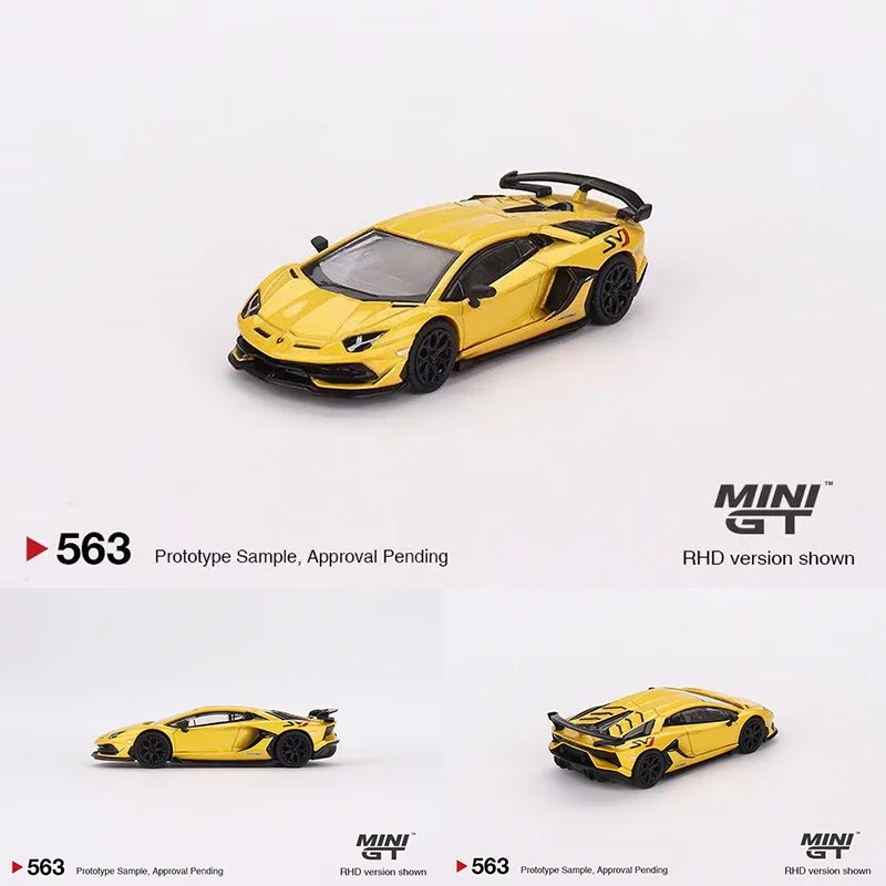 

MINIGT 1:64 Aventador SVJ Giallo Orion Diecast Diorama Car Model Collection Miniature Carros Toys 563