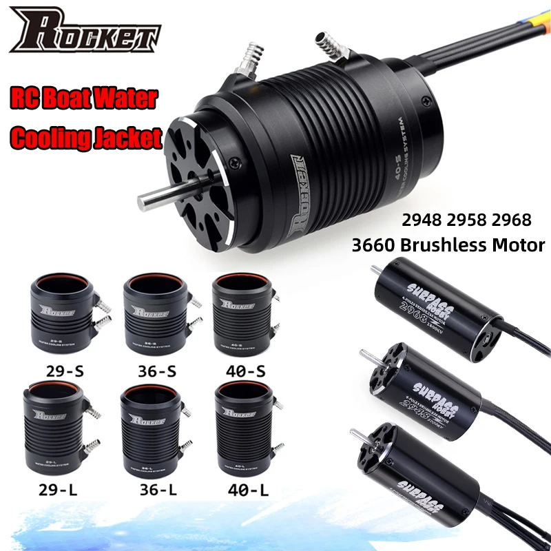 36mm RC Boat Water Cooling Jacket For 3660 3674 3650 Brushless - Foto 9
