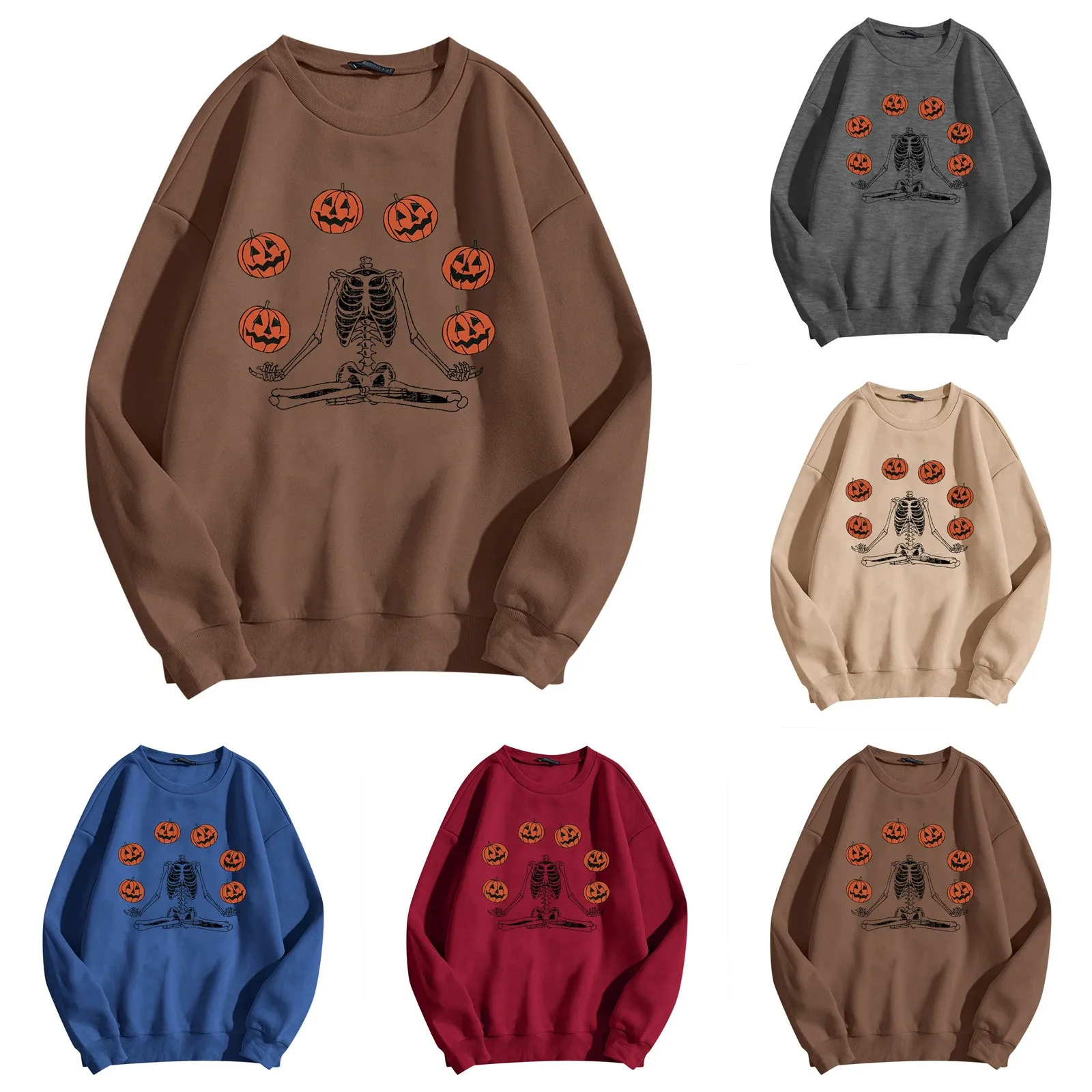 

Casual Quarter Zip Women Womens Fashion Casual Long Sleeve Crew Neck Sweatshirts Halloween Printed Fleece Sweat Top Women