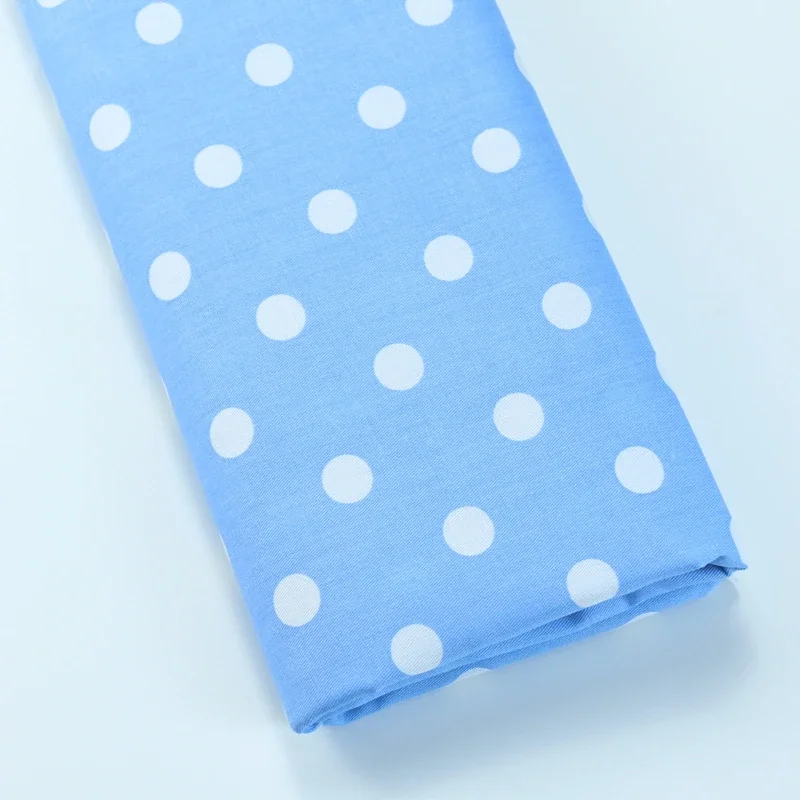160cm*50cm  bedding, bed sheets, pillowcases, sky blue polka dot checkered fabric, pure cotton twill printed fabric