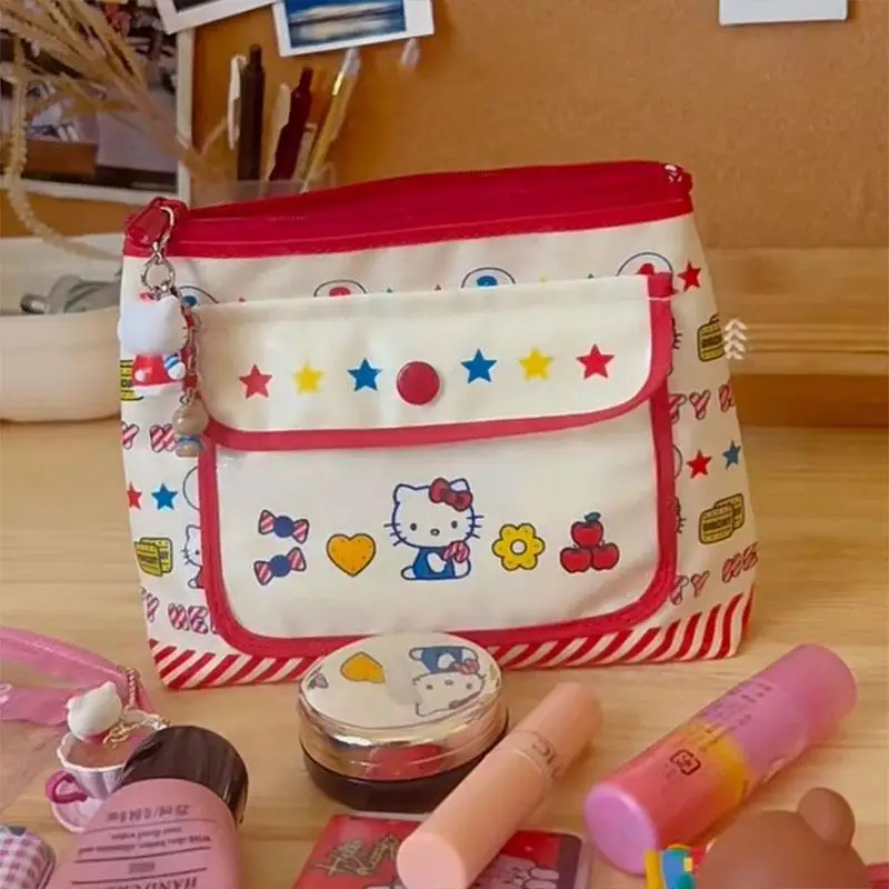 

Новинка Аниме кавайная девочка Sanrio мультфильм Hellokitty Сумка Для Хранения Портативные дорожные туалетные принадлежности косметичка прочная ежедневная для девочек