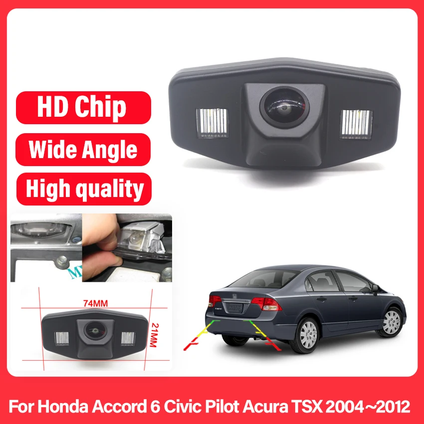 

Водонепроницаемая камера заднего вида HD 1080P для Honda Accord 6 Civic Pilot Acura TSX 2004-2008 2009 2010 2011