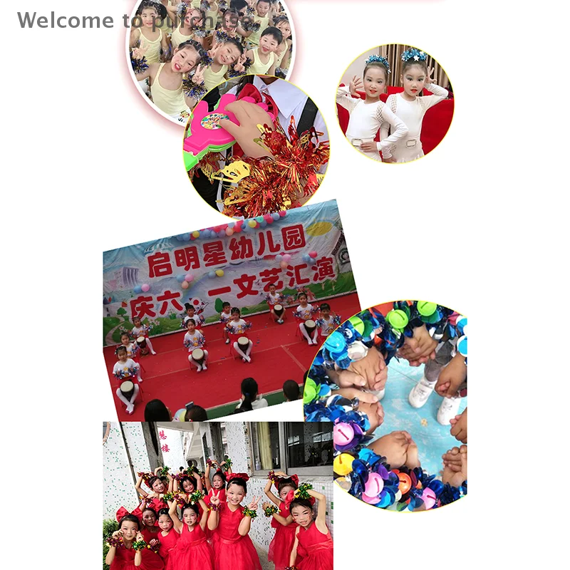 2Pcs 7 Styles Cheering Flower Ball Performance Dance Wrist Flower Sports Games Bracelet Apply To Sports Game Pompoms