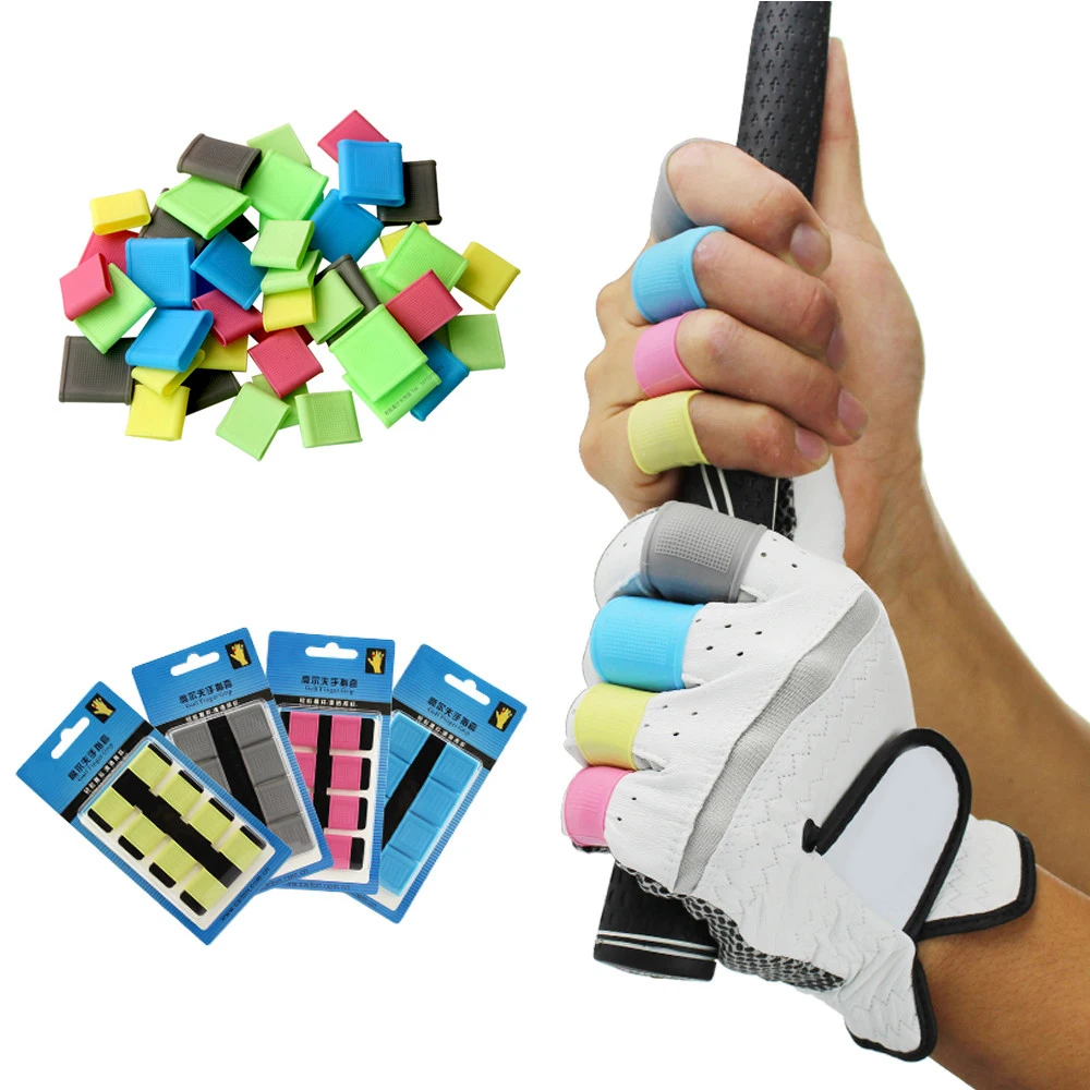 

Aids Safety Anti-Slip Blue Grey Pink Silicone Hand Protector Golf Finger Protective Cover Protector Grip Golf Finger Sleeve