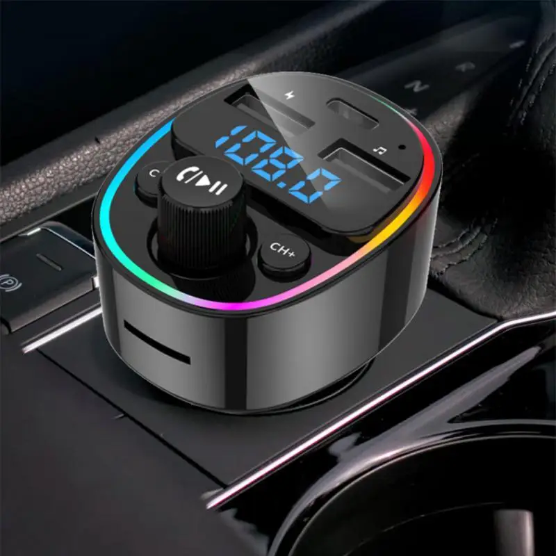 

Car Hands-free Bluetooth 87.5-108mhz Multifunctional Easy To Use Universal Portable Car Accessories 5.0 Fm Car Transmitter