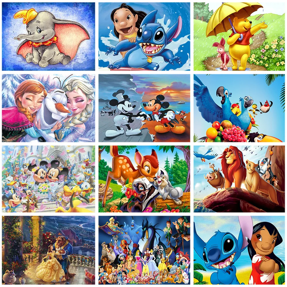 Disney Lilo & Stitch Diamond Painting Snow White Princess Cross Stitch  Embroidery Kit Mickey Mouse Mosaic Children Room Decor - AliExpress