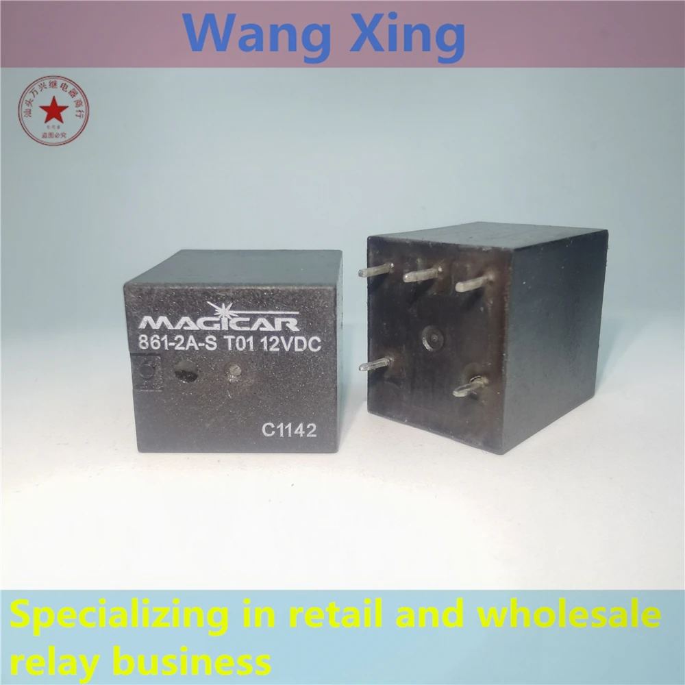 

861-2A-S T01 12VDC Electromagnetic Power Relay 5 Pins