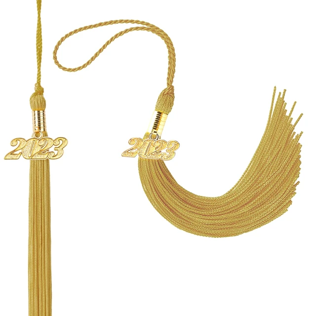 Year Charm for Graduation Tassel in Gold or Silver Finish Date Drop 2023, 2024  Tassel Decoration With Year Charm 