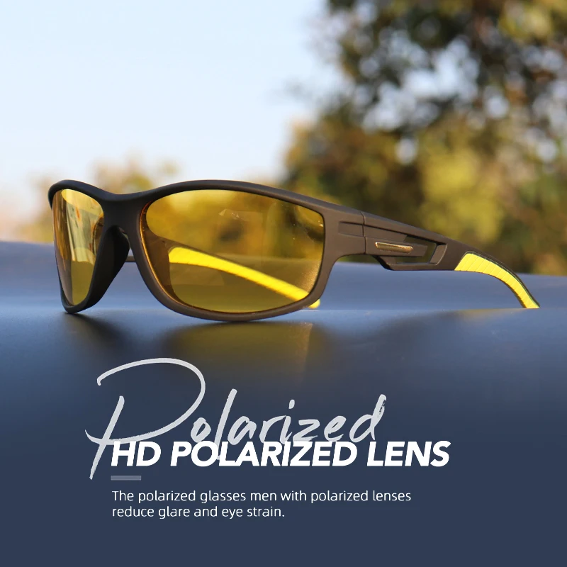 Enhanced Polarized Sports Sunglasses with Photochromic Lenses