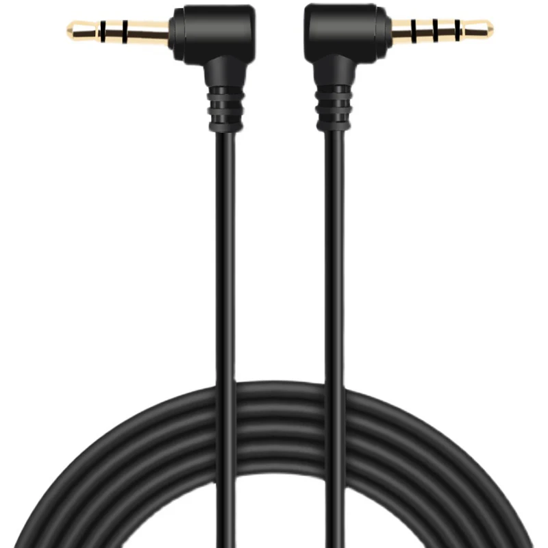 Gold Plated 3.5mm 1/8 Jack Aux Cable 90 Degree Right Angle Stereo Audio for Phone Mic Headphone MP3/MP4 Player Speaker Car Music