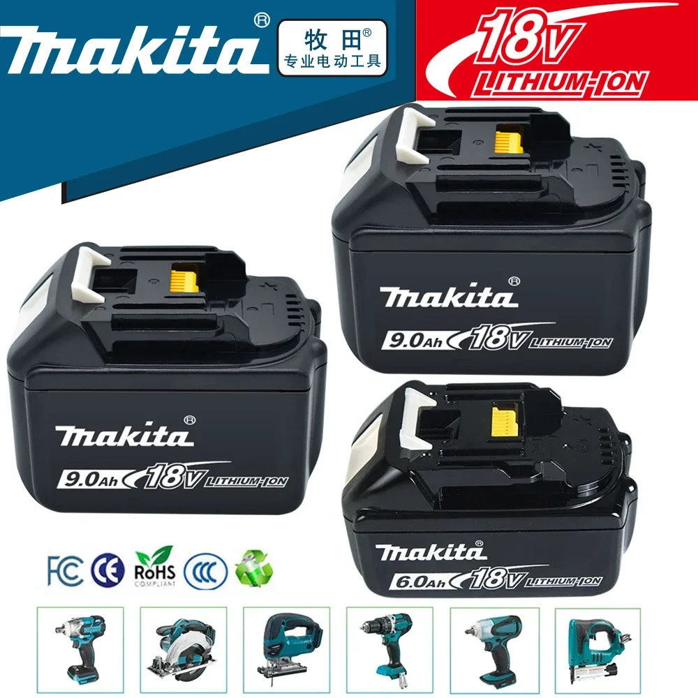 

Rechargeable Battery 9.0Ah Battery 18V BL1830 BL1815 BL1860 BL1840 Replacement Power Tool Battery For Makita