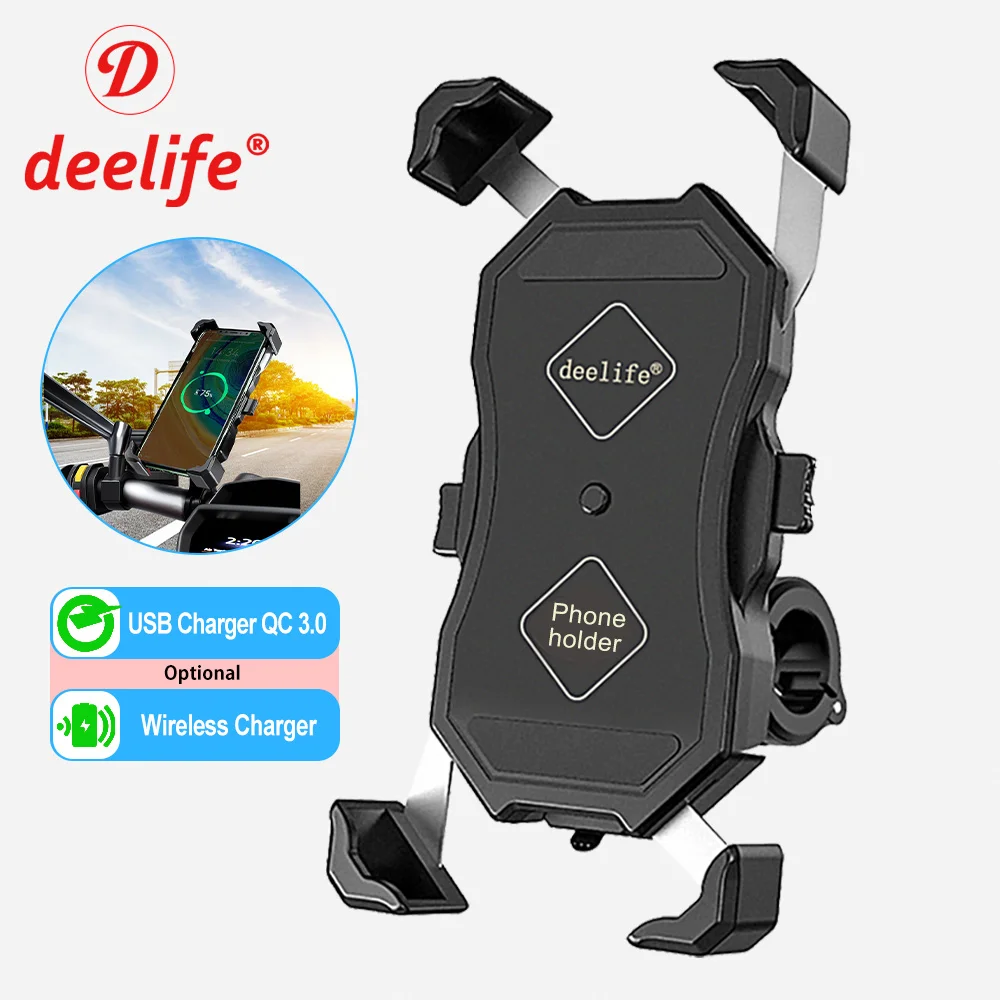Phone Holder Phone Stand Motorcycle Phone Mount Cell Phone Holder Motorbike Wireless Charging Moto X-Grip
