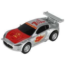 Electric Racing Track Set with Rally Police Cars - 1/64 Scale Slot Car Kids Toy (Car 1)