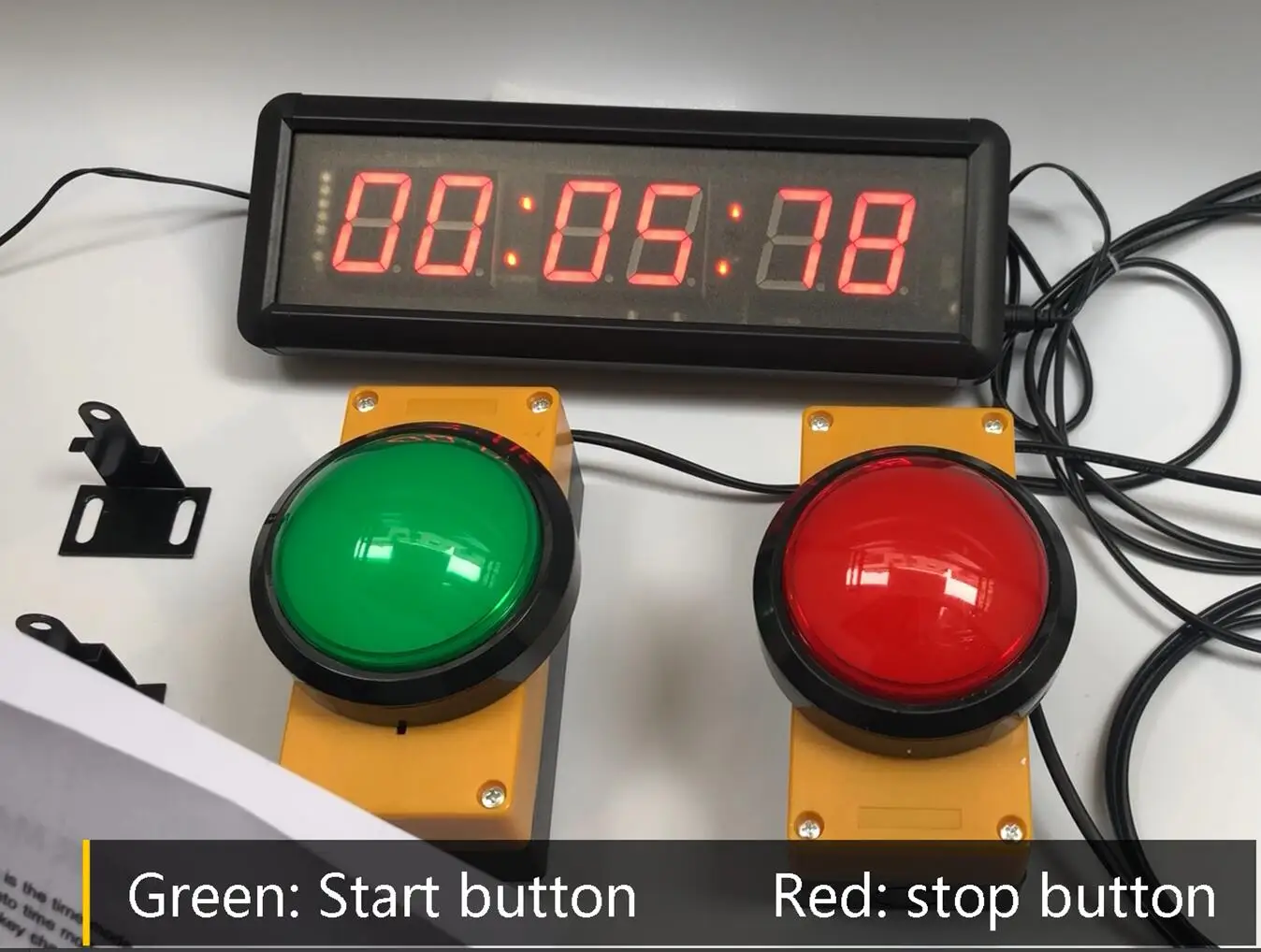 10CM button 29cm Led Countdown Clock Stopwatch,reset to zero Count down remote Control School Rush Answer Competition Game Timer 2