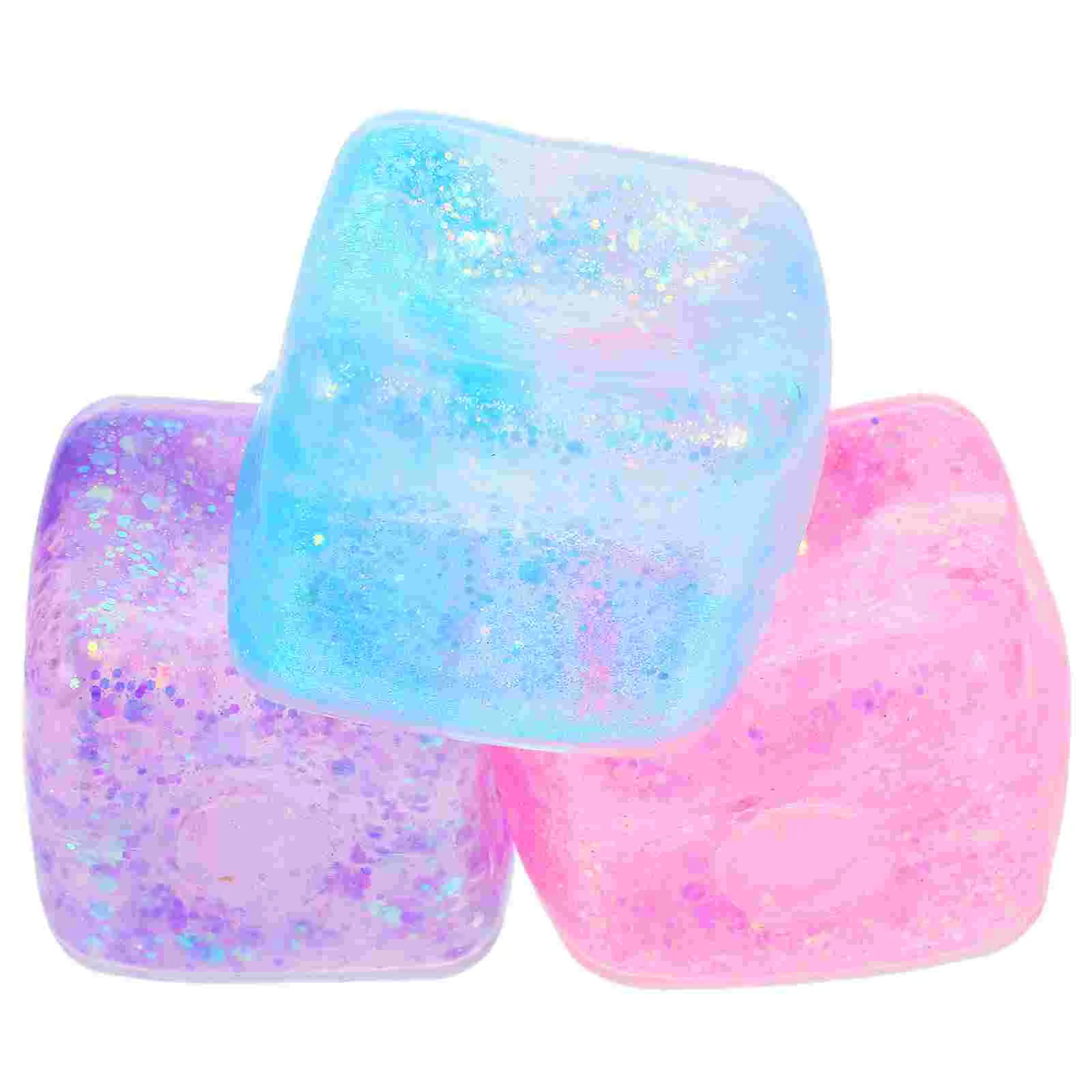 3 Pcs Ceiling Toy Children's Toys Kids Squishy Cube Ball Party Tricky Squeeze Shape 4