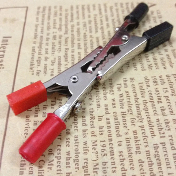 Handle electrical crocodile alligator clips 10A