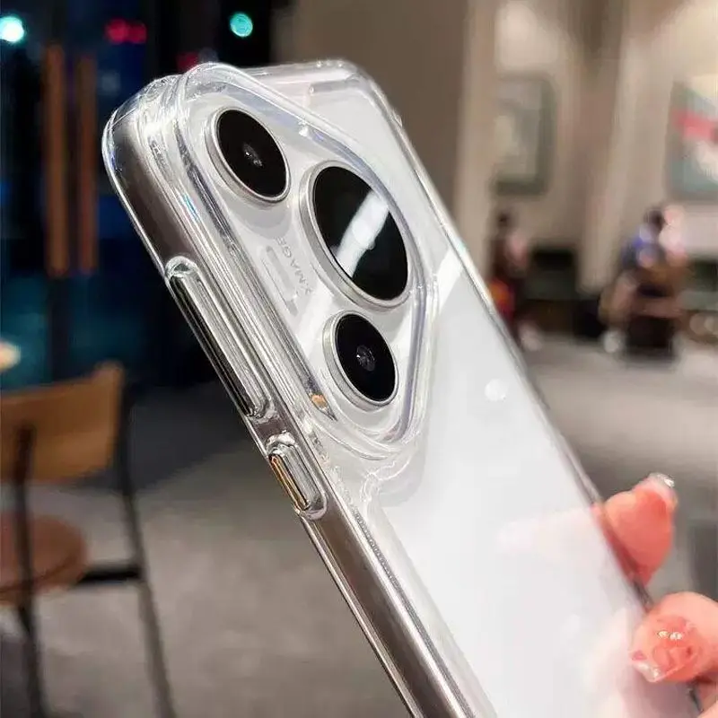 Transparent Shockproof Acrylic Back Cover with Soft TPU Frame