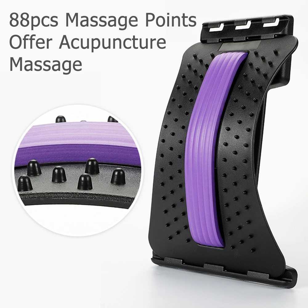 Lumbar Traction Stretching Device Waist Spine Back Pain Relief Acupuncture Massage Board Disc Herniation Prevention Tractor