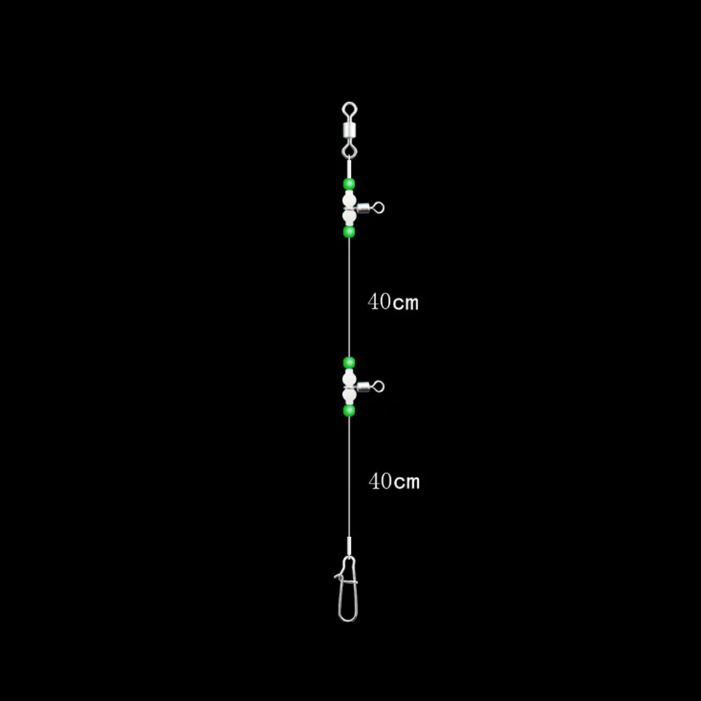 Angelgerät Linie Wirbel Nacht Leuchtende Perlen Pins Rohre Rolling Connector Angeln Wirbel Linie Meer Fisch Tackle – Detail 4