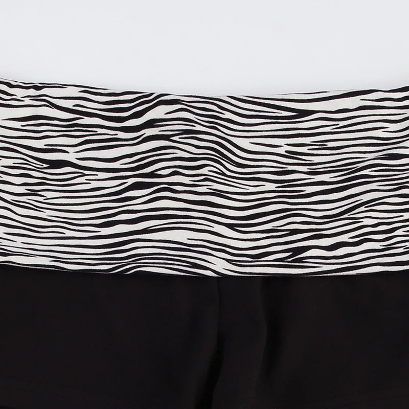 Contrast Stripe Waist Skinny Sexy Black Booty Shorts For Women Basic Casual Summer Vacation Outfits