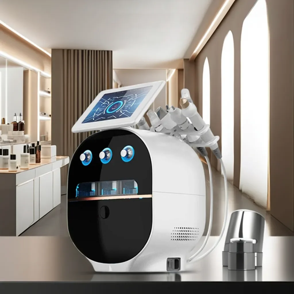 6 In 1 H2O2 Hydro Dermabrasion RF Lifting Spa Facial Hydro Facial Dermabrasion Machine Bubble Deep Cleansing Salon Machine