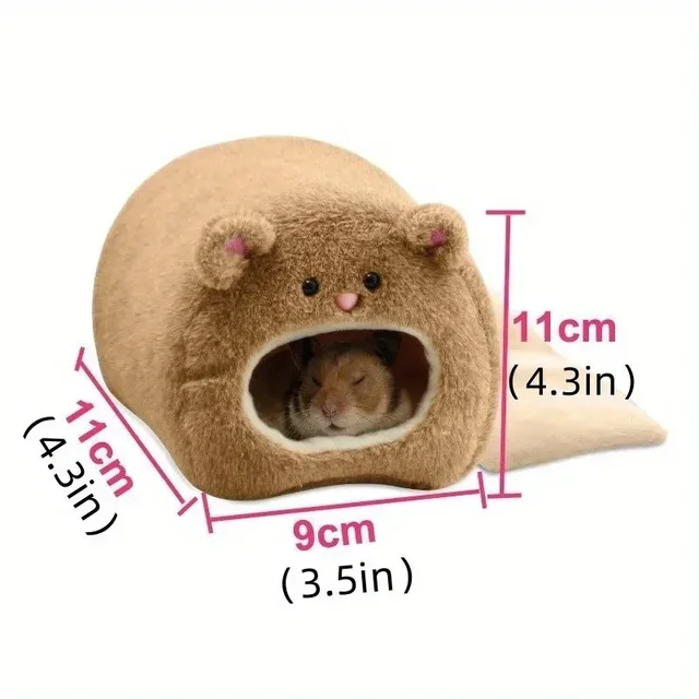 Hamster Soft Warm Bed Rat Hammock Pig Squirrel Winter Pet Toy Hamster Cage House Hanging Nest+Mat House Bed Animal Mice Rat Nest 3