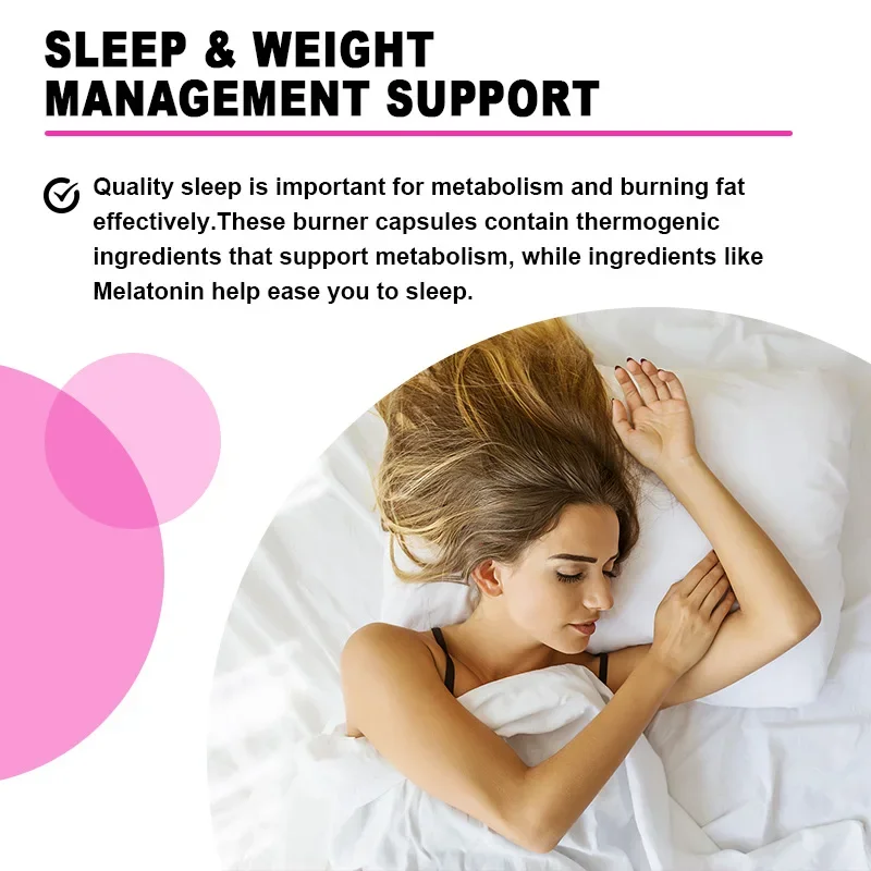 Night Fat Burner Supplements Natural Sleep Melatonin Appetite Suppression Weight Loss Support Night Fat Burning 120 Vegan Pills