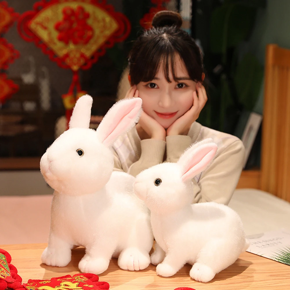 

Cute Simulation Rabbit Stuffed Plush Toy Birthday Gift