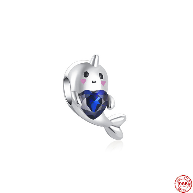 Theo Bear Pig Animal Kingdom Cat Dog Unicorn Bead Fit Original Pandora Charms Silver 925 Bracelet For Women Fashion Jewelry