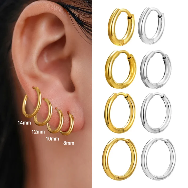 

Stainless Steel Earrings Small Hoop Earrings For Women Jewelry 2022 Anti-allergy Wedding Fashion Gifts LL666