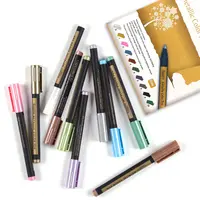 Metallic Marker Pens Set of 10 Colors Paint Markers for Black Paper Scrapbooking Crafts Card Making Ceramics and More