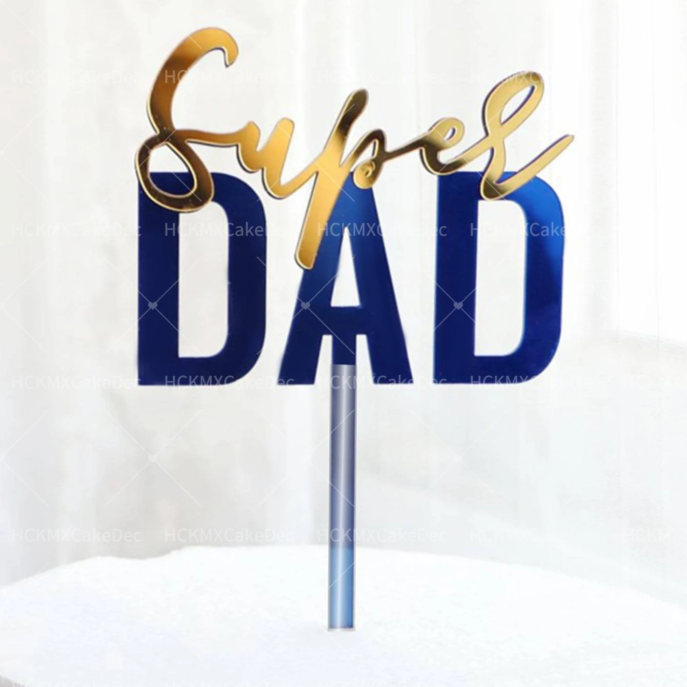Acrylic Super Dad Father's Day Cake Toppers - Set of 3