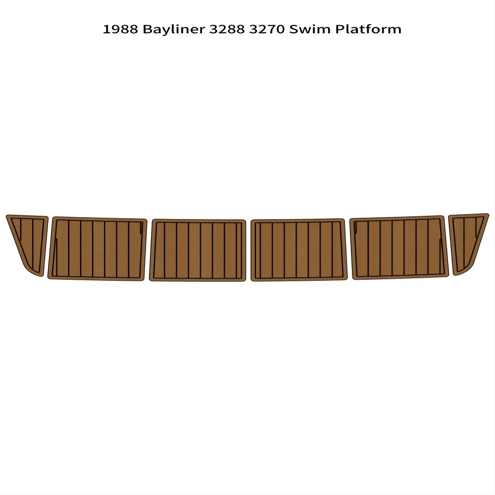 

1988 Bayliner 3288 3270 Swim Platform Step Boat EVA Foam Teak Deck Floor Pad Mat Backing Self Adhesive SeaDek Gatorstep Style