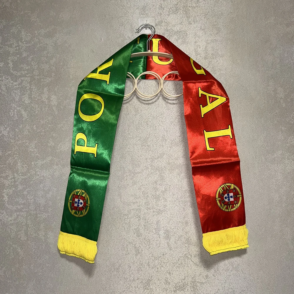 SKY FLAG Portugal scarf 14x130cm Double Side Printing Satin Football Soccer Fans Portugal Scarf flags banner - Image 5