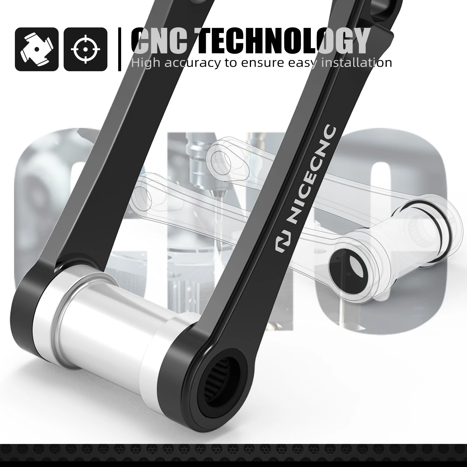 Für GasGas EC 300 EC 250 2021-2023 EC250F ECF 350 MC125 MC250F MCF350 MCF450 EX 250 300 EXF 250 450 Tieferlegungsgestänge-Kit – Detail 3
