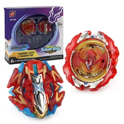 Jeu de disques gyroscopiques 2 en 1 pour enfants, jeu de bataille, arène, équipé d'une règle de traction bidirectionnelle, lanceur Beyblade, B117B120, XD168 7J 