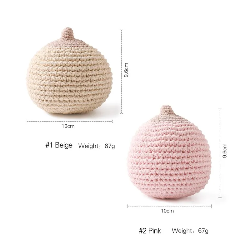 1pc Baby Teether Crochet Boob for Kids Handmade Breastfeeding Models Soothe Toy Babies Gift Children's Toy 2