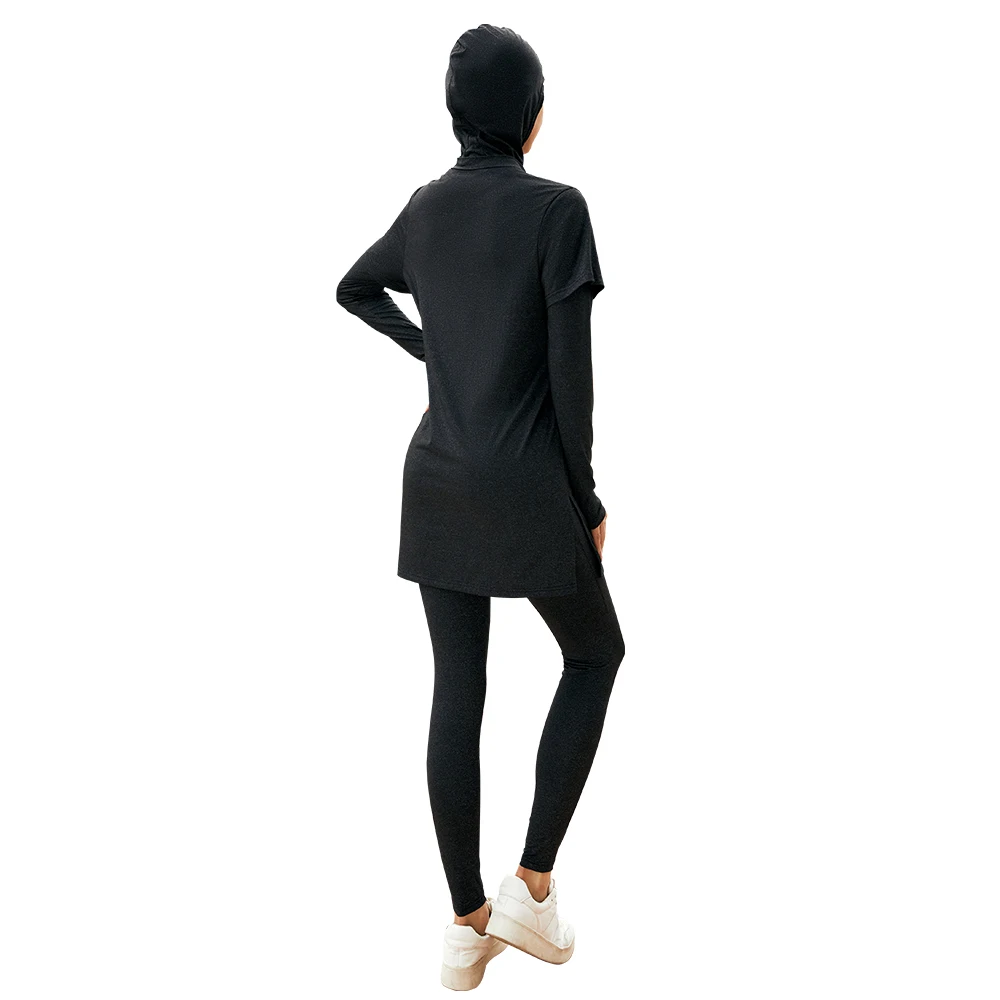 Muslim Sportswear Women Modest and Chic Sun-protective Muslim Sportswear for Women 3-Piece Set for Outdoor Running and Surfing