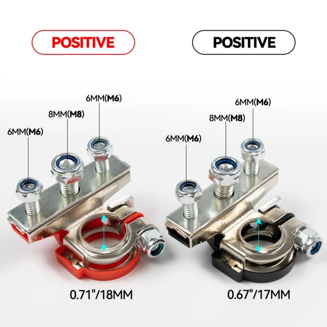 Bornes de batterie, 12v / 24v Bornes de batterie de voiture