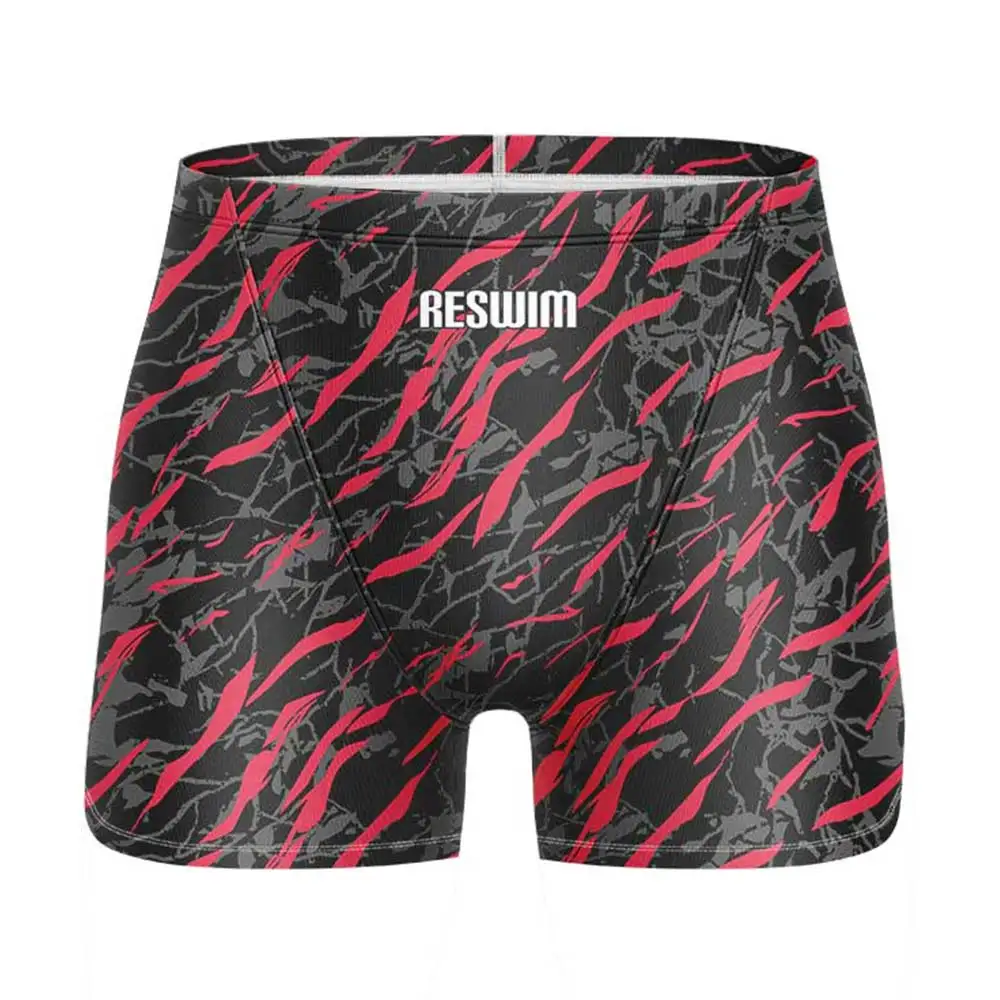 New Men's Swim Jammers Swimsuit Surf Trunks Beach Tights Shorts Summer Quick Dry Lycra Surf Swimming Pants Gym Jammer Swimwear