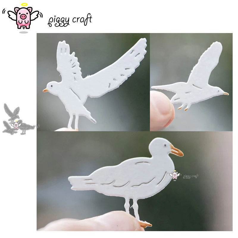 Piggy Craft Metal Cutting Dies Cut Die Mold Gabbiano Bird Decoration Scrapbook Paper Craft Knife Mold Blade Punch Stencil Dies