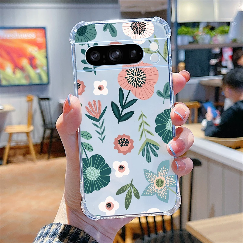 Spring Flowers Transparent Phone Case - Elegant Floral Design Cover