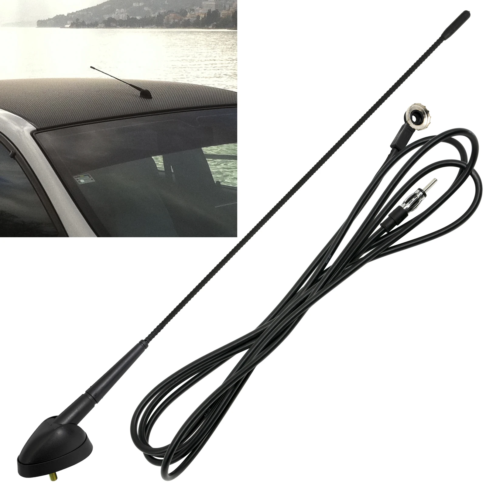 Antenna Per Montaggio Su Tetto Per Auto Antenna A Frusta Segnale Potenziato Radio Stereo Vite Antenna Amplificata Per Fiat Punto Ducato Bravo Citroen 