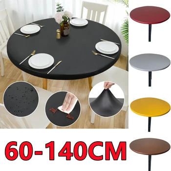 Waterproof Fitted Round Tablecloth 1