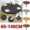 New 60-140cm Weding Round Table Cover Waterproof Case Dining Table Oil-Proof Elastic Tablecloth Fitted Wedding Decoration Hotel 1