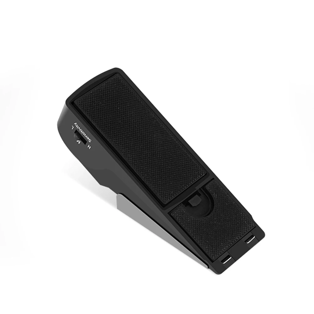 125DB Wireless Door Stop Alarm Stainless Steel 3 Sensitivity Level Sensor Wedge-shaped Portable Home Travel Security