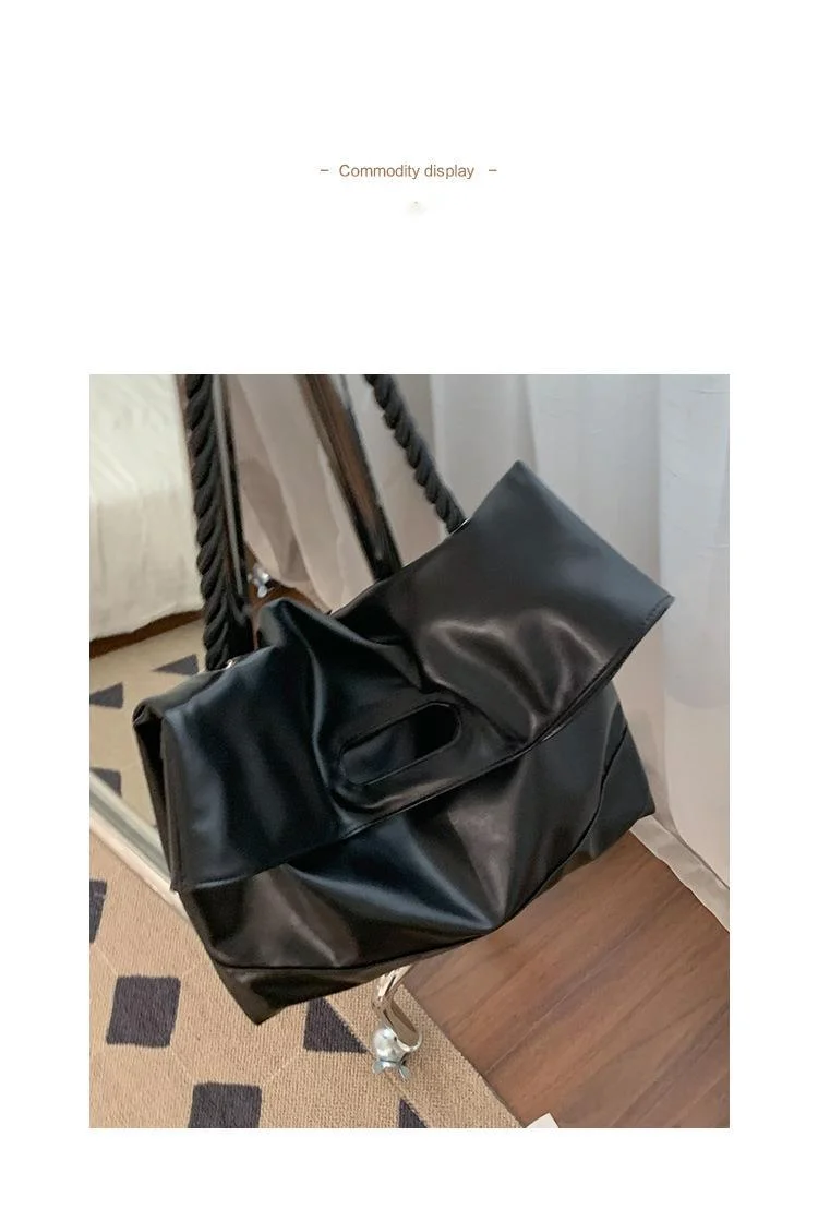 2024 New Women's Bag Retro Large Capacity Underarm Bag Women's Bag Soft Face Minimalist Tote Bag Fashion Commuting Crossbody Bag_voghion.com